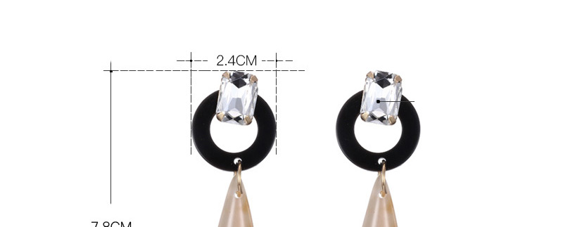 Fashion Coffee Water Drop Shape Design Long Earrings,Drop Earrings