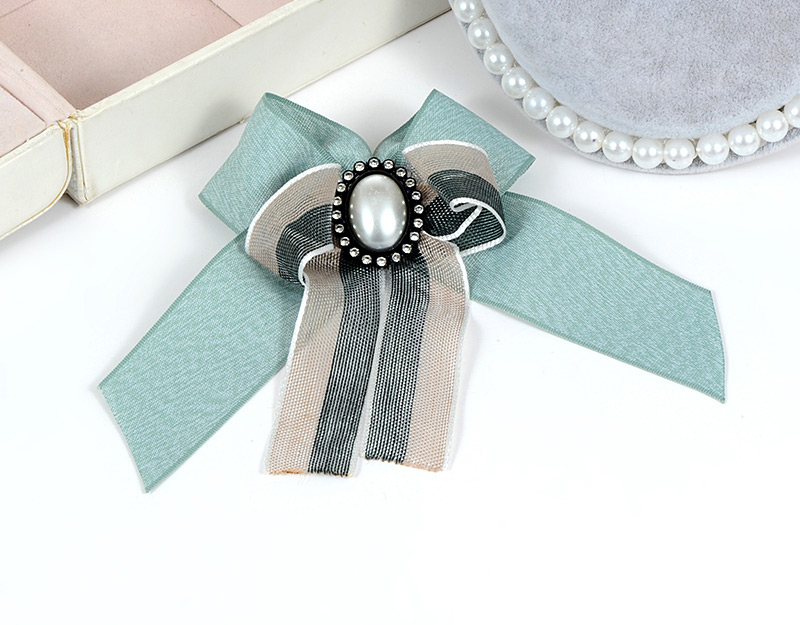 Fashion Light Green Bowknot Shape Decorated Brooch,Korean Brooches