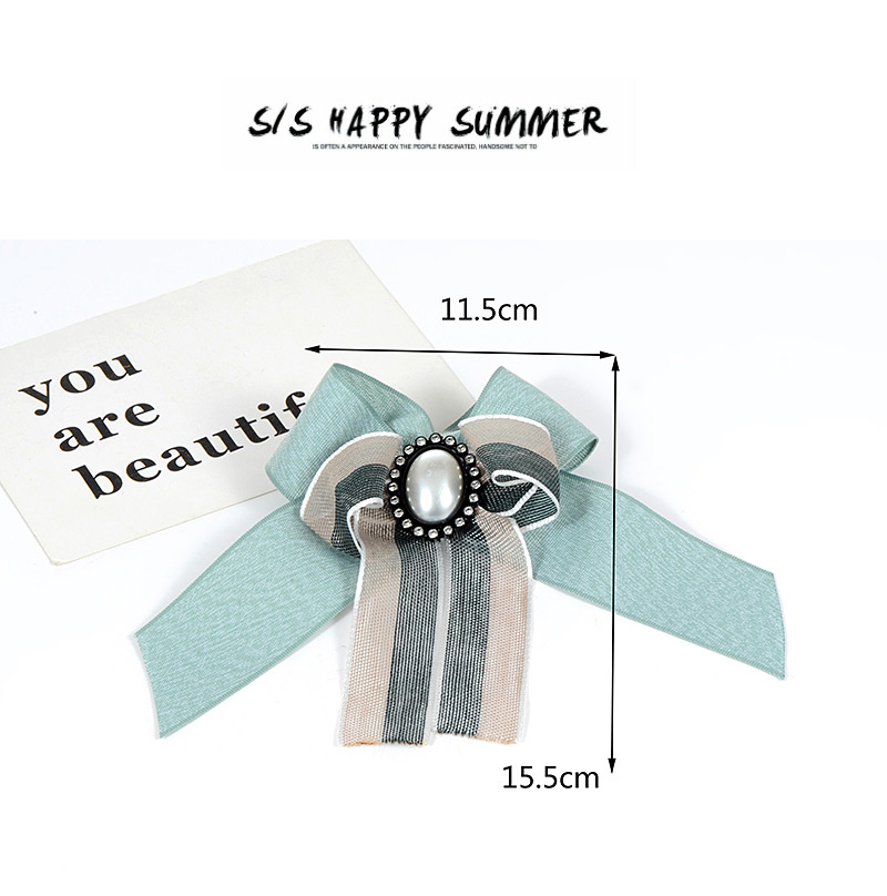 Fashion Light Green Bowknot Shape Decorated Brooch,Korean Brooches