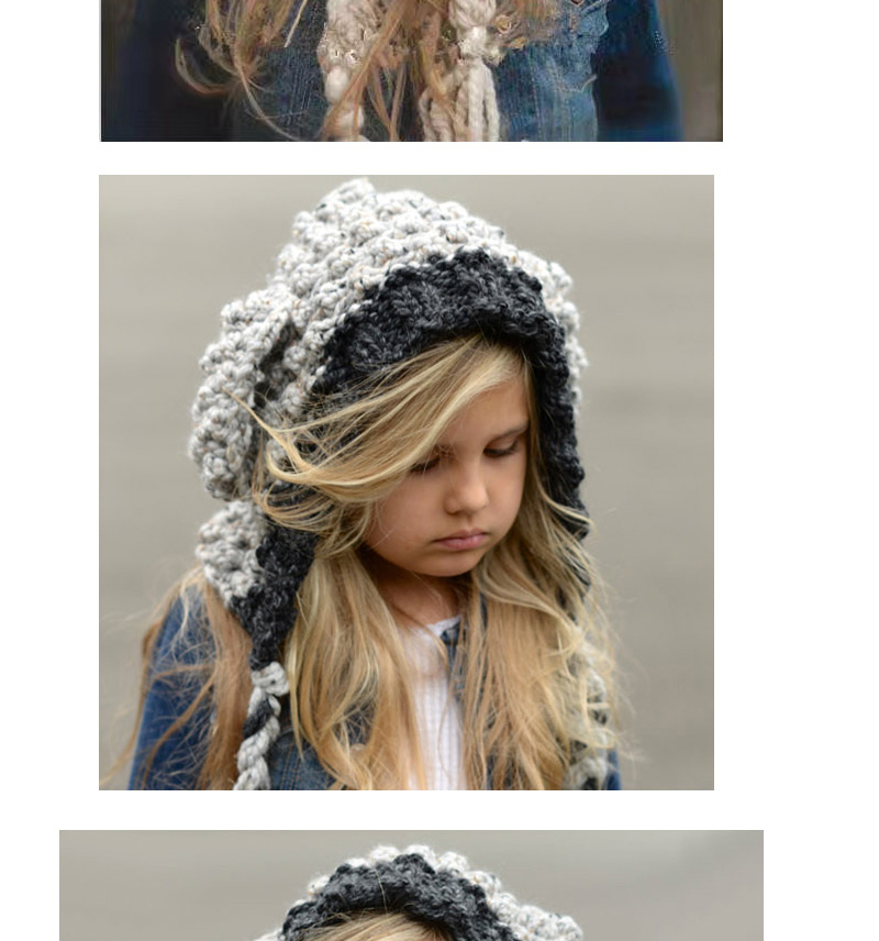 Cute Gray Sheep Ear Shape Decorated Hat,Knitting Wool Hats