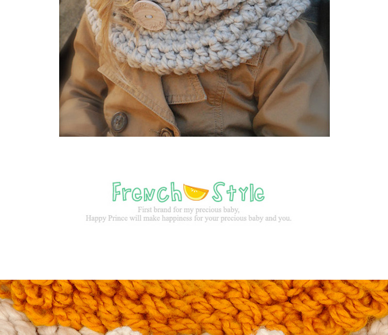 Cute Orange Bear Ear Shape Decorated Hat,Knitting Wool Hats