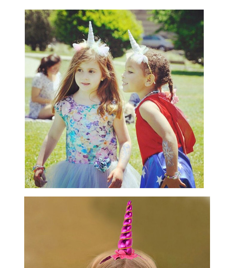 Fashion Purple Unicorn Flower Shape Decorated Hair Band,Kids Accessories