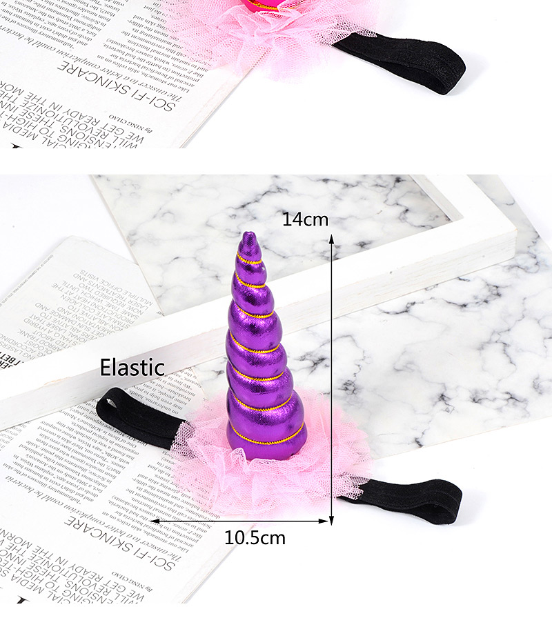 Fashion Multi-color Unicorn Flower Shape Decorated Hair Band,Kids Accessories