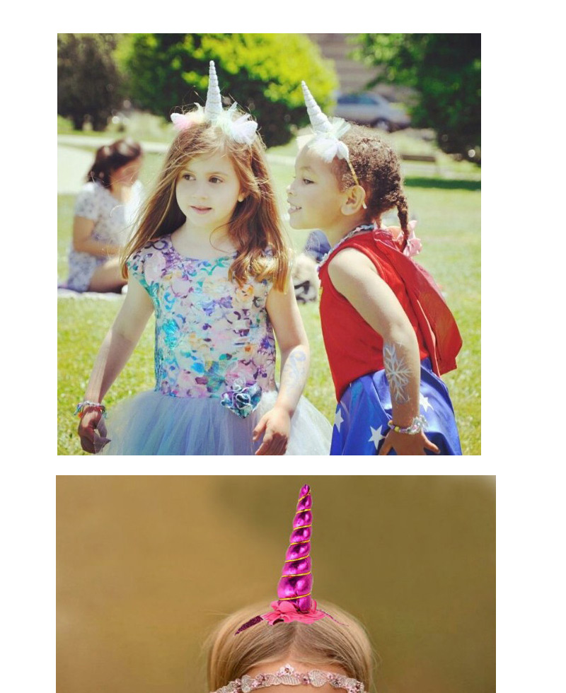 Fashion Pink Unicorn Shape Decorated Hair Band,Kids Accessories