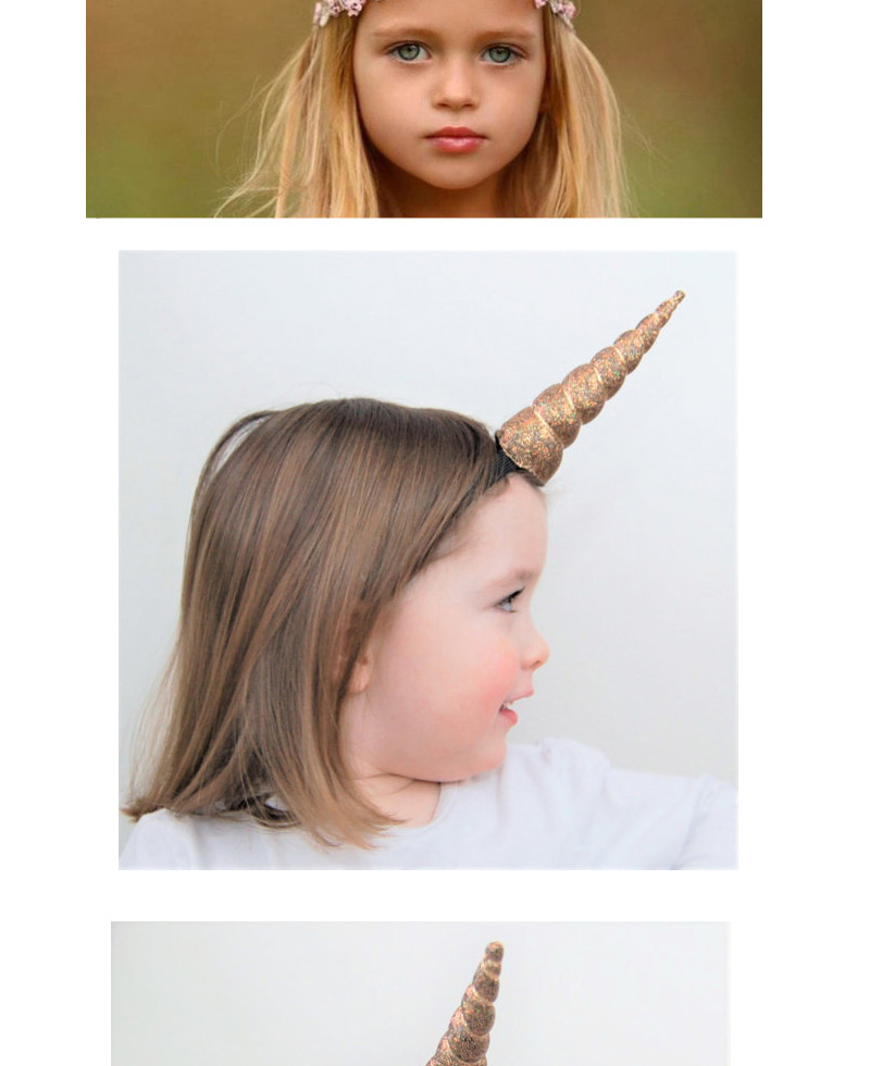 Fashion Plum Red Unicorn Shape Decorated Hair Band,Kids Accessories