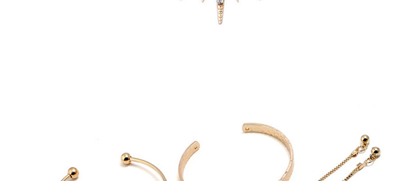 Vintage Gold Color Moon&sun Shape Decorated Bracelet (3pcs),Fashion Bangles