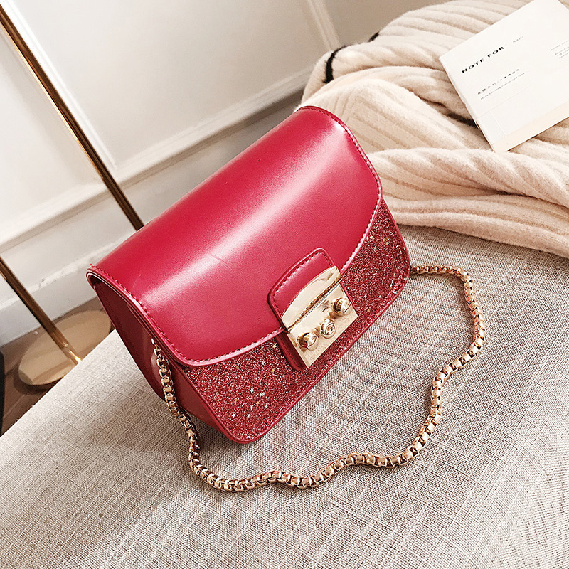Fashion Red Belt Buckle Decorated Bag,Shoulder bags