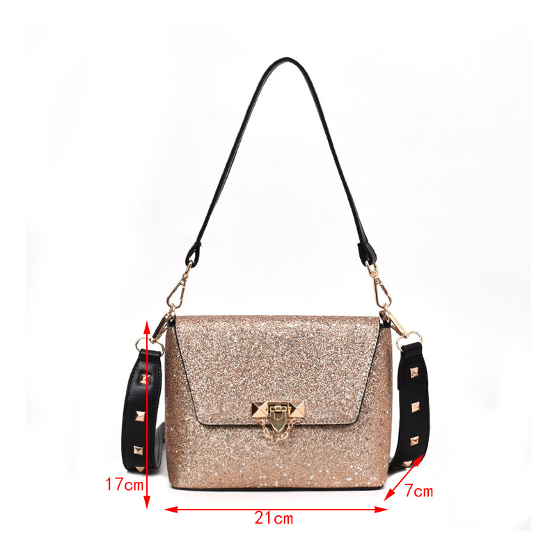 Fashion Brown Rivet Shape Decorated Bag,Shoulder bags