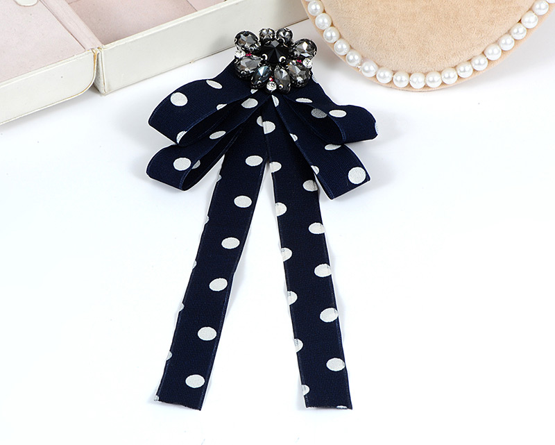 Fashion Navy Waterdrop Shape Decorated Bowknot Brooch,Korean Brooches