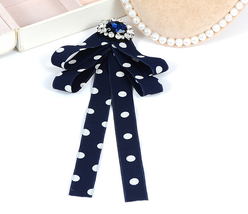 Fashion Navy Round Shape Decorated Bowknot Brooch,Korean Brooches