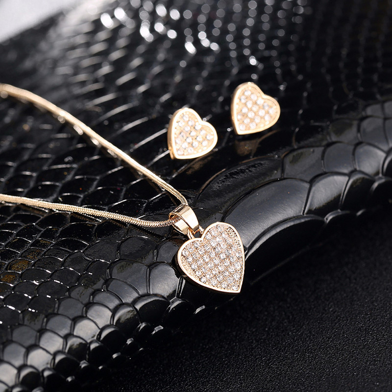 Lovely Gold Color Heart Shape Decorated Jewelry Sets,Jewelry Sets