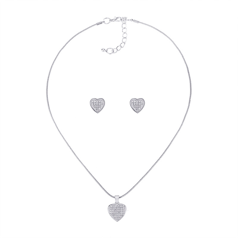 Lovely Silver Color Heart Shape Decorated Jewelry Sets,Jewelry Sets