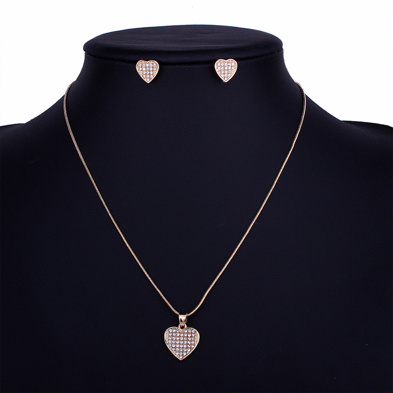 Lovely Gold Color Heart Shape Decorated Jewelry Sets,Jewelry Sets