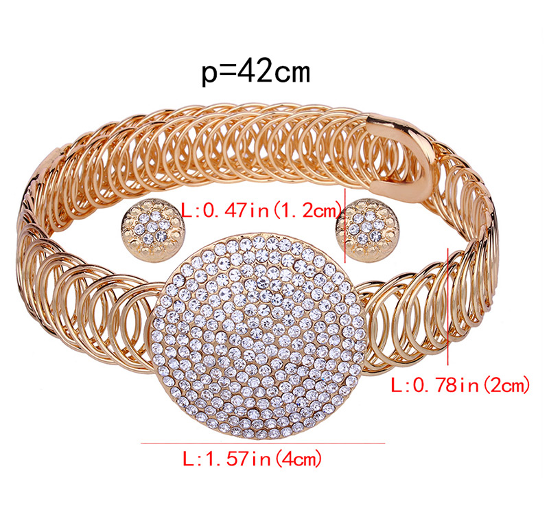 Elegant Gold Color Hollow Out Decorated Jewelry Sets,Jewelry Sets