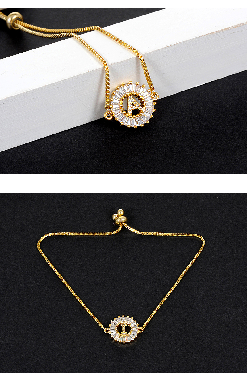 Fashion Gold Color A Letter Shape Decorated Bracelet,Necklaces