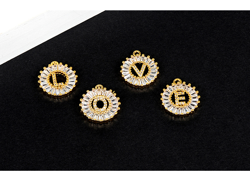 Fashion Gold Color C Letter Shape Decorated Pendant (1pcs),Necklaces