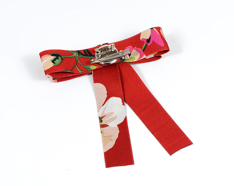 Fashion Red Oval Shape Decorated Bowknot Brooch,Korean Brooches