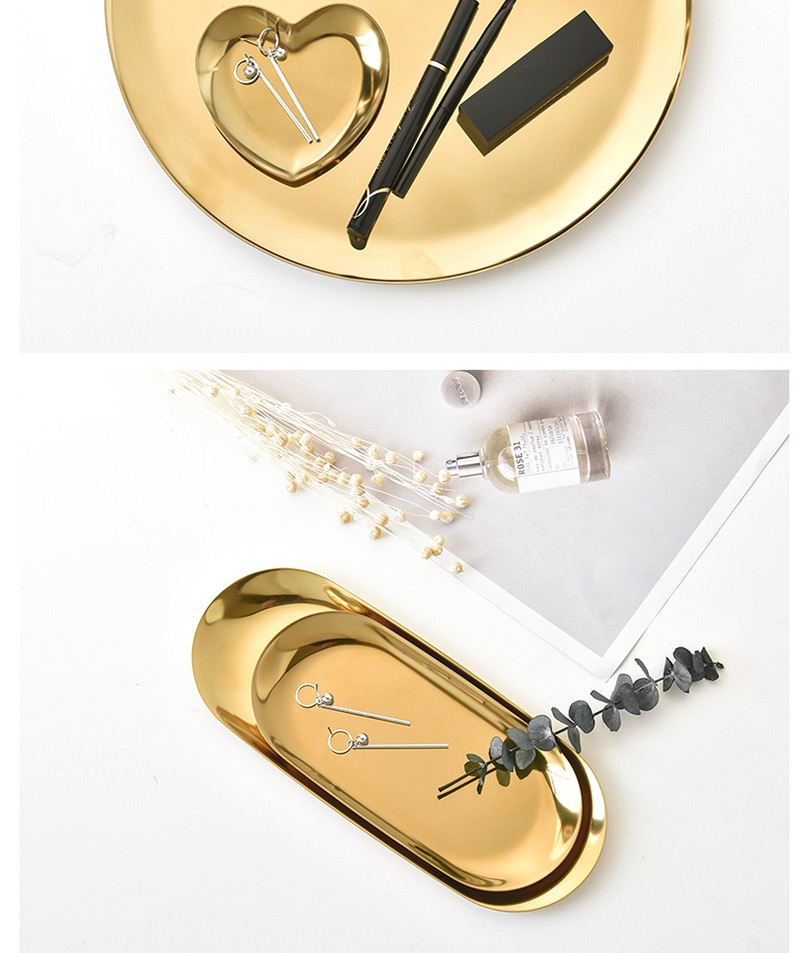 Luxury Gold Color Pure Color Decorated Storage Tray,Household goods