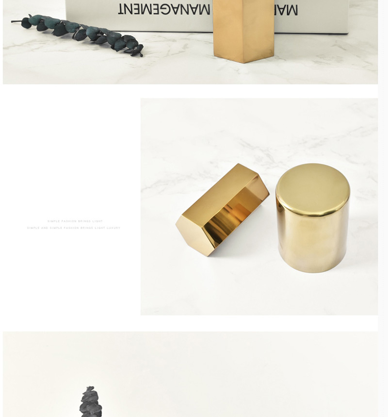 Luxury Gold Color Pure Color Decorated Storage Pen Holder,Household goods