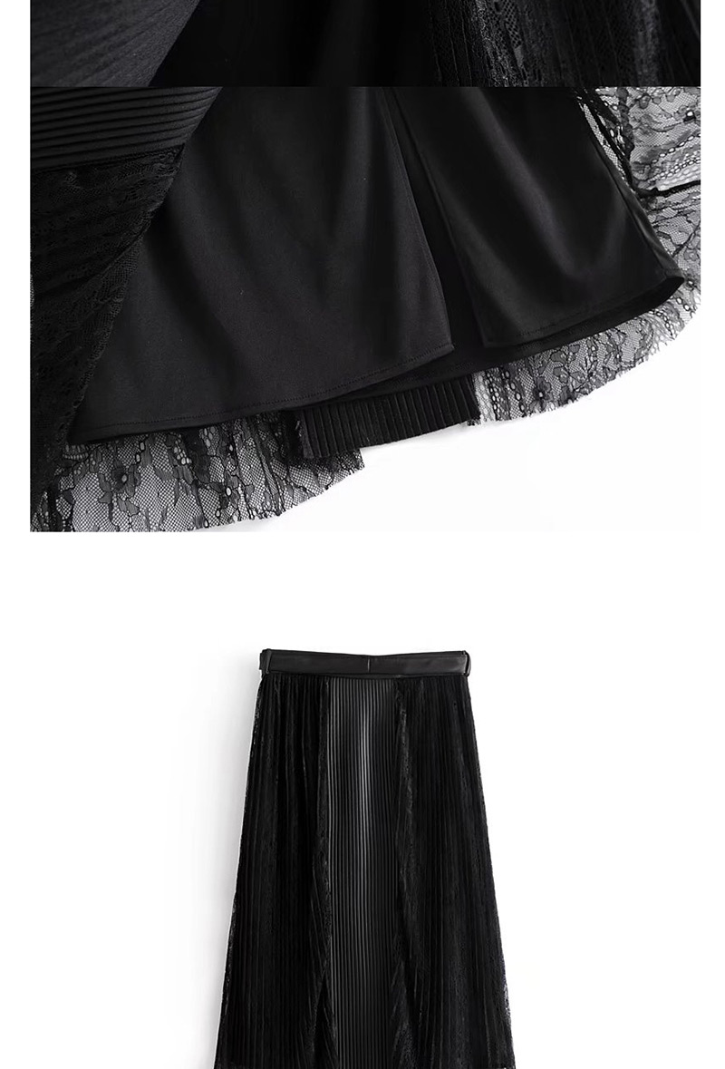 Fashion Black Pure Color Decorated Dress,Skirts