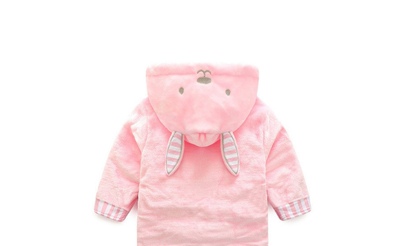 Lovely Pink Pure Color Decorated Children Bathrobe,Cartoon Pajama
