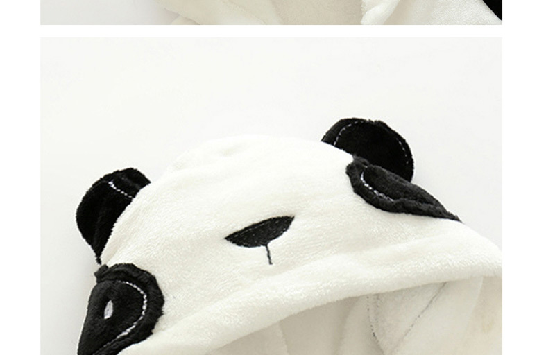 Lovely White Panda Shape Decorated Children Bathrobe,Cartoon Pajama