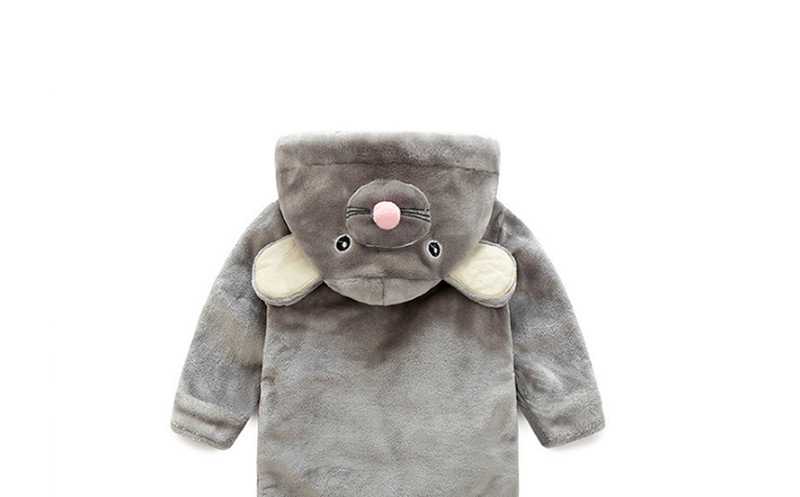 Lovely Gray Mouse Shape Decorated Children Bathrobe,Cartoon Pajama