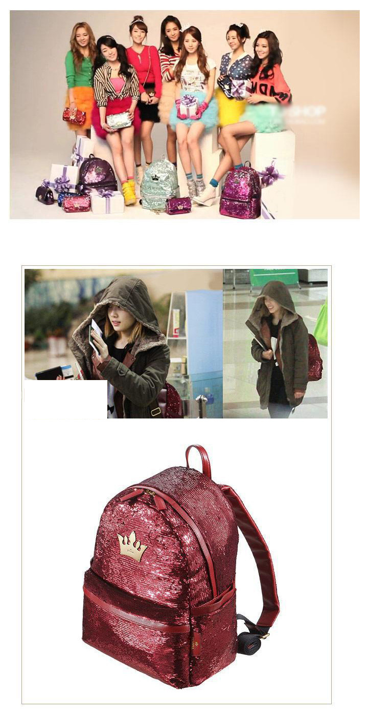 Fashion Gold Color Crown Shape Decorated Backpack,Backpack