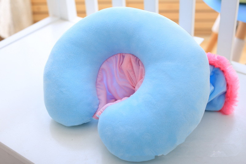 Lovely Blue Unicorn Shape Decorated Pillow,Household goods