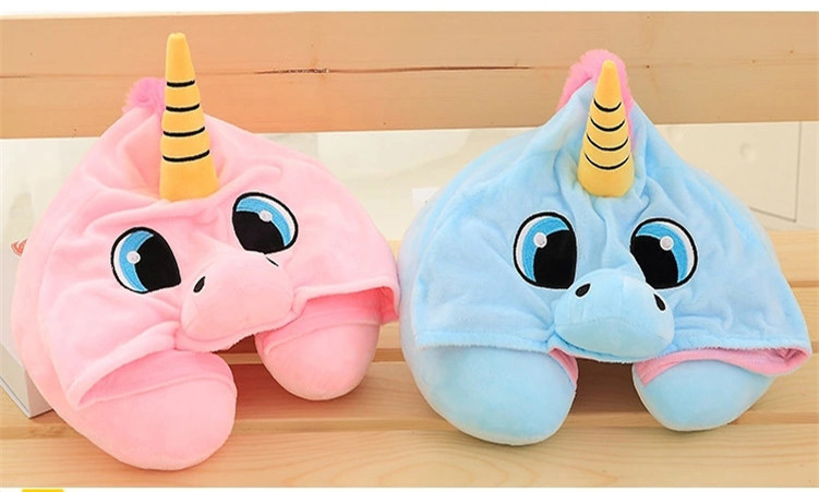 Lovely Pink Unicorn Shape Decorated Pillow,Household goods