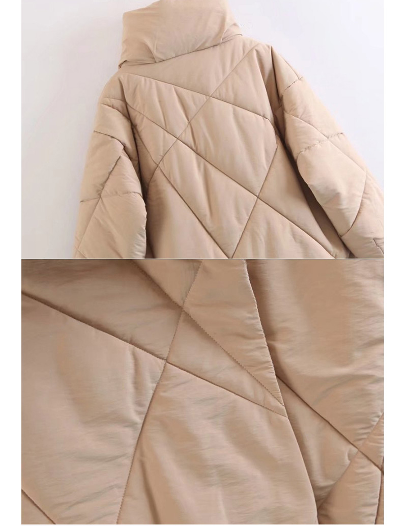 Fashion Beige Pure Color Decorated Cote,Coat-Jacket