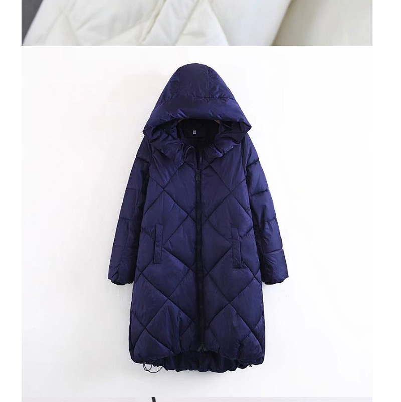 Fashion Navy Pure Color Decorated Cote,Coat-Jacket