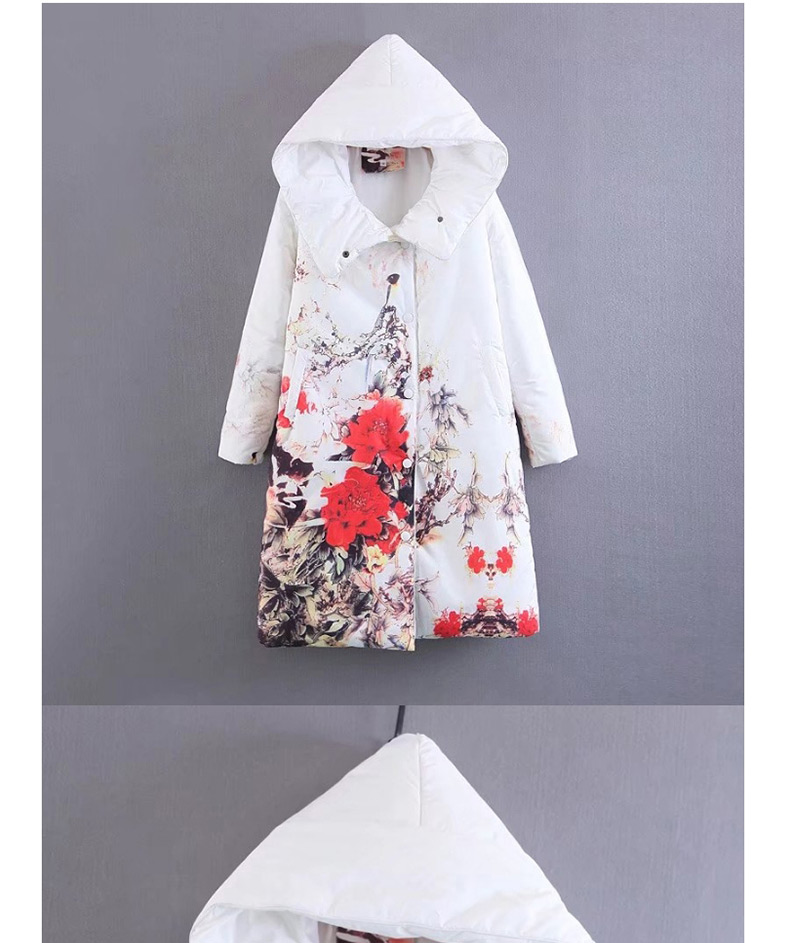 Fashion White Flower Shape Decorated Cote,Coat-Jacket
