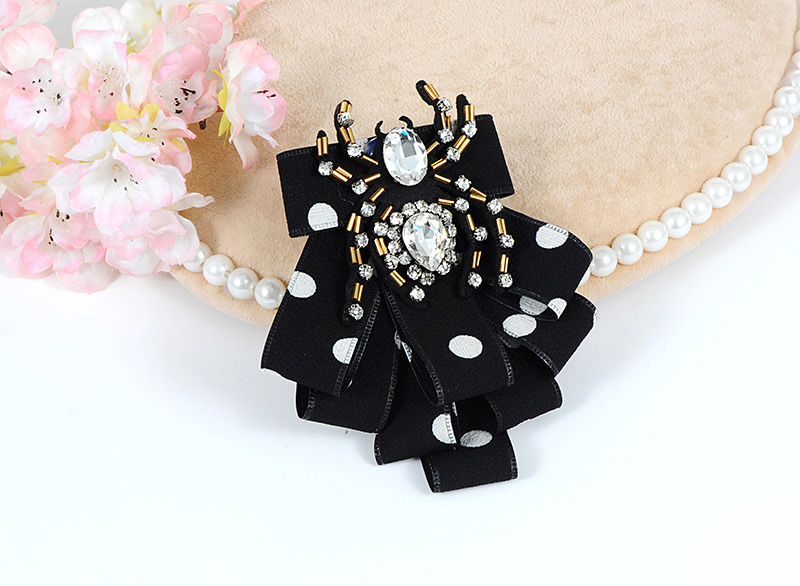 Elegant Black+white Spider Shape Decorated Brooch,Korean Brooches
