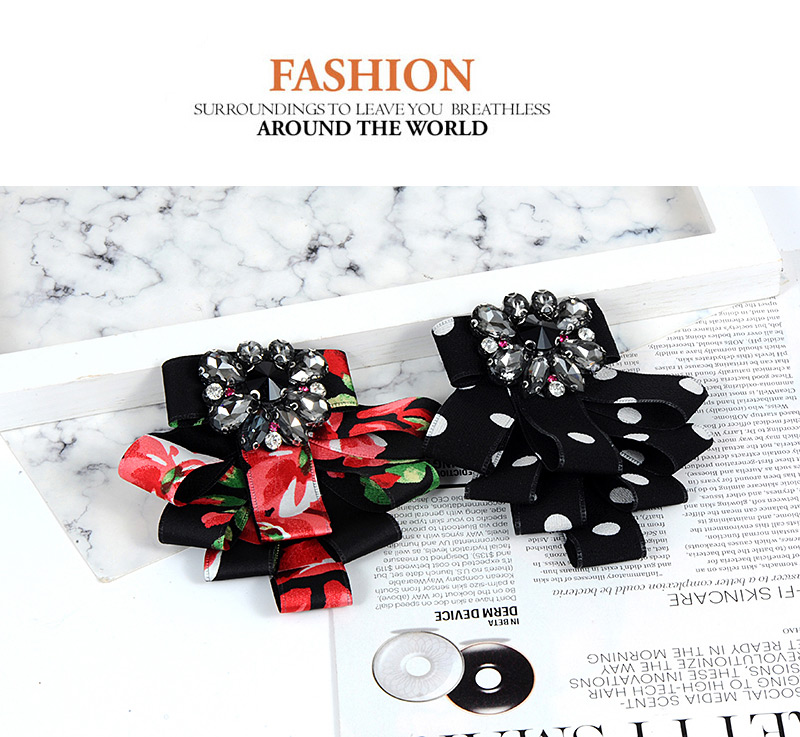 Elegant Black Flower Shape Decorated Brooch,Korean Brooches