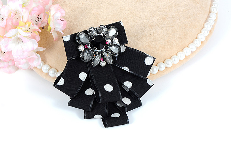 Elegant Black Dot Shape Decorated Brooch,Korean Brooches