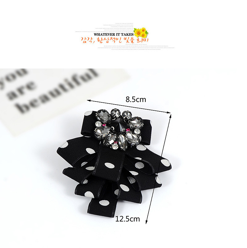 Elegant Black Dot Shape Decorated Brooch,Korean Brooches