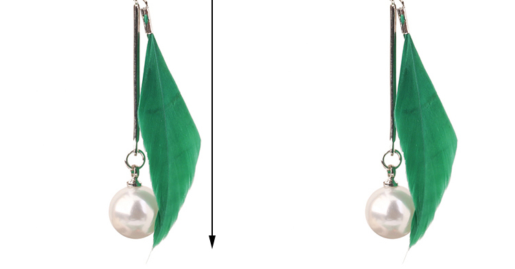 Elegant Green Leaf Shape Decorated Earrings,Drop Earrings