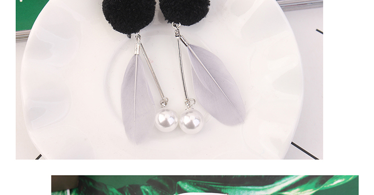 Elegant Gray Leaf Shape Decorated Earrings,Drop Earrings