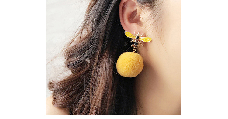Personality Black Bee Shape Decorated Earrings,Drop Earrings