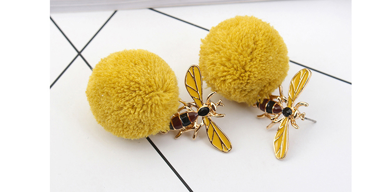Personality Black Bee Shape Decorated Earrings,Drop Earrings