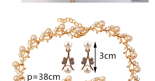 Elegant Gold Color Round Shape Decorated Jewelry Sets,Jewelry Sets