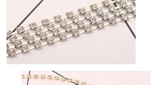 Fashion Champagne Diamond Decorated Body Chain,Body Piercing Jewelry