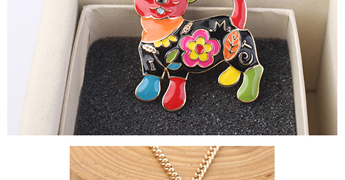 Fashion Multi-color Chihuahua Shape Decorated Necklace,Pendants