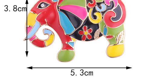 Fashion Multi-color Elephant Shape Decorated Necklace,Pendants