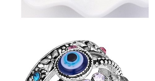 Fashion Silver Color Eye Shape Pattern Design Ring Sets (3pcs),Rings Set