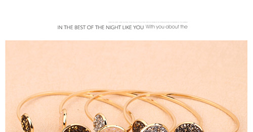 Elegant Yellow Round Shape Design Opening Bracelet,Fashion Bangles
