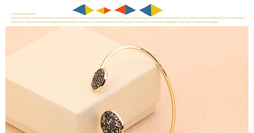 Elegant Black Round Shape Design Opening Bracelet,Fashion Bangles