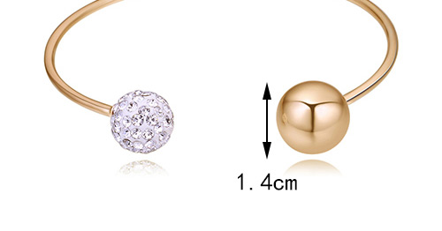 Personality Rose Gold Balls Shape Design Opening Bracelet,Fashion Bangles