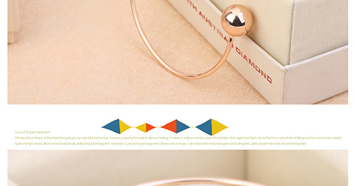 Personality Rose Gold Balls Shape Design Opening Bracelet,Fashion Bangles